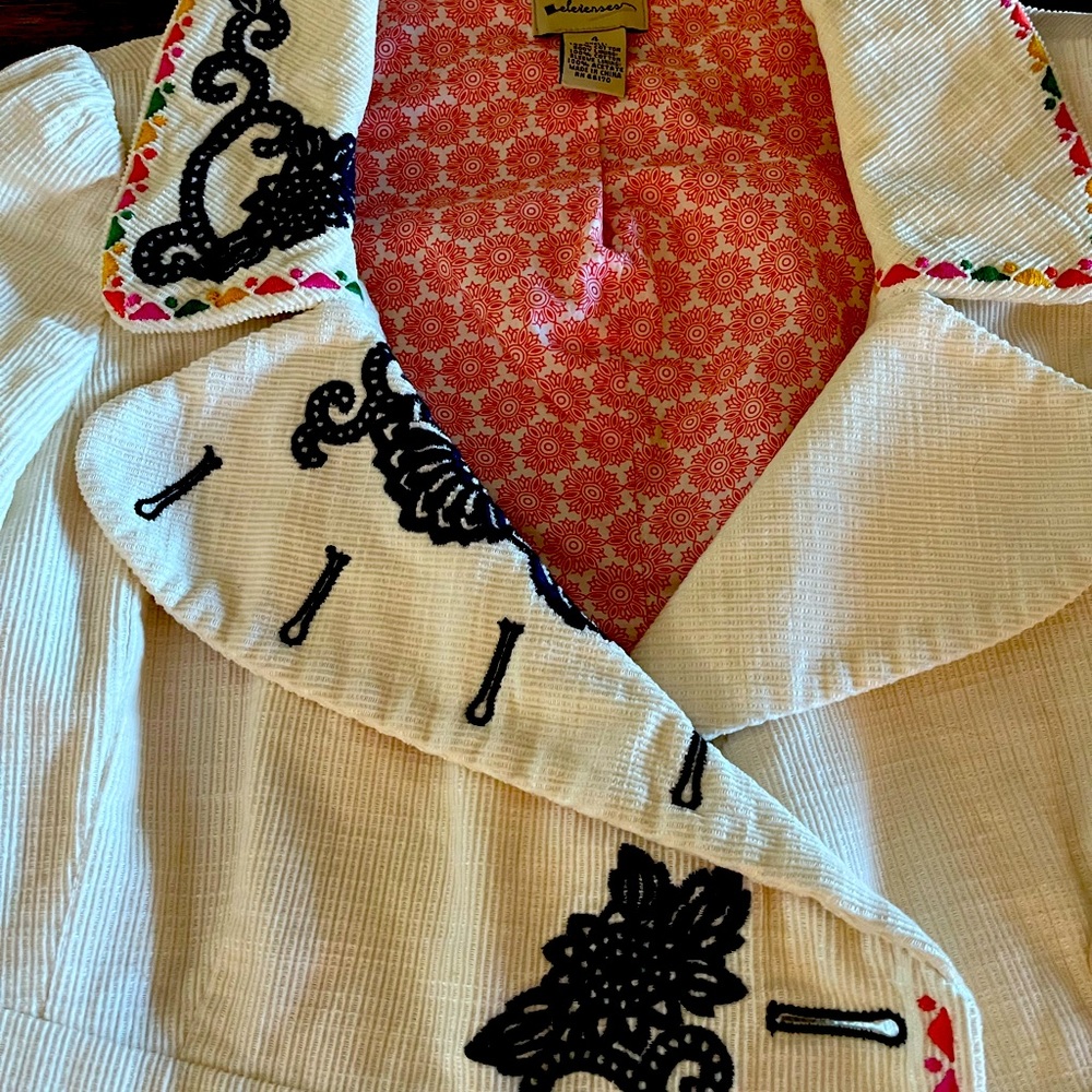 Corduroy embroidered jacket